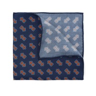 Námornícka modrá Lancerto červený vzor M.740 Pocket Square Námornícka modrá Lancerto červený vzor M.740 Pocket Square