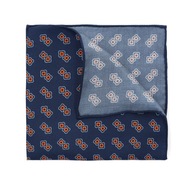 Námornícka modrá Lancerto červený vzor M.740 Pocket Square