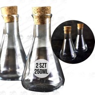 SKLENENÁ KARAFA S KORKOM na OLEJOVÝ OCTOT 250ml 2 ks SKLENENÁ KARAFA S KORKOM na OLEJOVÝ OCTOT 250ml 2 ks
