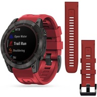 Silikónový remienok pre Garmin Fenix 7X/6X, červený Silikónový remienok pre Garmin Fenix 7X/6X, červený