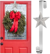 Vianočná dekorácia na chrómovom vešiaku na dvere