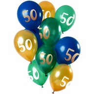 50. NARODENINY balóniky päťdesiat ZELENÝCH zlatých 50. NARODENINY balóniky päťdesiat ZELENÝCH zlatých