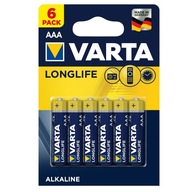 Batéria Varta Longlife AAA - 6ks LR03 Batéria Varta Longlife AAA - 6ks LR03