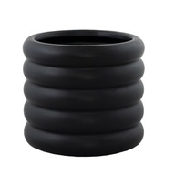 BUBLLES KVETINÁČ, čierny, keramický, priem. 14 cm BUBLLES KVETINÁČ, čierny, keramický, priem. 14 cm