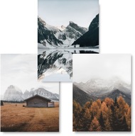 MOUNTAIN LAKE sada 3 obrazov 40x50 plagát #145