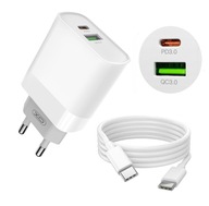 Rýchla nabíjačka USB-C PD 18W + kábel USB-C Rýchla nabíjačka USB-C PD 18W + kábel USB-C