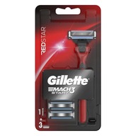 Pánsky holiaci strojček Gillette Mach3 Redstar + 3 čepele Pánsky holiaci strojček Gillette Mach3 Redstar + 3 čepele