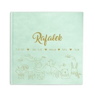 Velúrový ALBUM s rodným listom dieťaťa na nalepené fotografie Velúrový ALBUM s rodným listom dieťaťa na nalepené fotografie