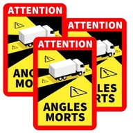 Nálepka ANGLES MORTS slepé uhly TIR sada 3 ks Nálepka ANGLES MORTS slepé uhly TIR sada 3 ks