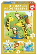Educa Puzzle 12 16 20 25 dielikov Divoké zvieratká Educa Puzzle 12 16 20 25 dielikov Divoké zvieratká