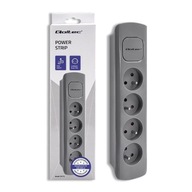 Qoltec Power strip / 4 zásuvky / 1,8m / šedá Qoltec Power strip / 4 zásuvky / 1,8m / šedá