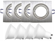 Sada stropných halogénových svietidiel 4x + 6W žiarovky Sada stropných halogénových svietidiel 4x + 6W žiarovky