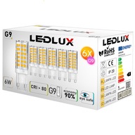 6X G9 SMD LED žiarovka 6W 60W 3 FARBY SVET 6X G9 SMD LED žiarovka 6W 60W 3 FARBY SVET