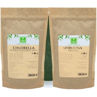 Chlorella a Spirulina v prášku 2x250g oceánskeho proteínu