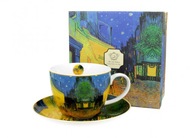 Jumbo šálka s podšálkou na nočnú terasu na kávu Gogh