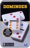 Hra Domino v kovovej plechovke