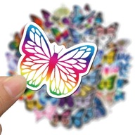 BUTTERFLIES samolepky na notebook NÁLEPKY bombička MIX 50 ks BUTTERFLIES samolepky na notebook NÁLEPKY bombička MIX 50 ks