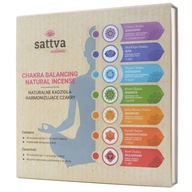 ČAKRA BOX vzácne vonné tyčinky 49 ks sattva AYURVEDA ČAKRA BOX vzácne vonné tyčinky 49 ks sattva AYURVEDA