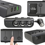 Rozdvojka do zásuvky zapaľovača, autonabíjačka USB-C PD USB QC 120W Rozdvojka do zásuvky zapaľovača, autonabíjačka USB-C PD USB QC 120W