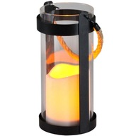 LED záhradné solárne svietidlo LANTERN, 21 cm, sklo