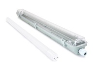 1x HERMETICKÁ LAMPA 1x60CM + 1x LED SPLACHOVACIA LAMPA 9W 6000K 1x HERMETICKÁ LAMPA 1x60CM + 1x LED SPLACHOVACIA LAMPA 9W 6000K