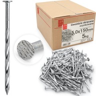 Špirálové točené klince 150mm 5x150 pozinkovaná špirála 5 kg Špirálové točené klince 150mm 5x150 pozinkovaná špirála 5 kg