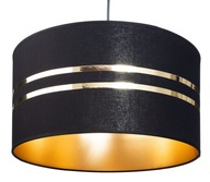 Závesná lampa s veľkým tienidlom Oro čierne pruhy Závesná lampa s veľkým tienidlom Oro čierne pruhy