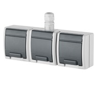 AQUANT TROJITÁ POVRCHOVÁ HERMETICKÁ ZÁSUVKA IP65 AQUANT TROJITÁ POVRCHOVÁ HERMETICKÁ ZÁSUVKA IP65