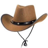 hnedý KOVBOJSKÝ KLOBÚK kovbojský Texas COWBOY hnedý KOVBOJSKÝ KLOBÚK kovbojský Texas COWBOY