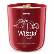 Tradičná sójová vonná sviečka s dreveným knôtom, Ravina - Cherry Tradičná sójová vonná sviečka s dreveným knôtom, Ravina - Cherry