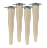 4x Nohy, rovné bukové drevené nohy, sada 35 cm 4x Nohy, rovné bukové drevené nohy, sada 35 cm