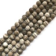 Pruhovaný flintový guľôčkový fazet 10 mm šnúrka Pruhovaný flintový guľôčkový fazet 10 mm šnúrka