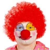 Červená parochňa CLOWN AFRO CLOWN outfit KARNEVAL Červená parochňa CLOWN AFRO CLOWN outfit KARNEVAL