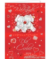 Valentínska pohľadnica zdobená trblietavou sladkou VL2