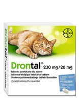 Bayer Drontal na červy tablety pre mačky 2 kusy Bayer Drontal na červy tablety pre mačky 2 kusy