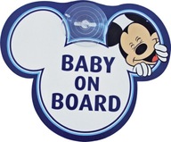 Baby On Board Mickey sign. Baby In The Car