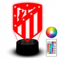 Soška LED nočnej lampy 3D gravírovanie erbu futbalového Atlética Madrid Soška LED nočnej lampy 3D gravírovanie erbu futbalového Atlética Madrid
