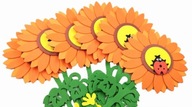 Slnečnice 6 kusov VEĽKÁ 29 cm 3D škôlka Slnečnice 6 kusov VEĽKÁ 29 cm 3D škôlka