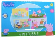 PUZZLE 4v1 PEPPA PIG 72 KUSOV ŠTYRI VZORKY PUZZLE 4v1 PEPPA PIG 72 KUSOV ŠTYRI VZORKY