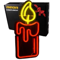 Veľká neónová sviečka nástenná dekorácia LED USB