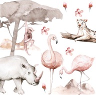 SAFARI JUNGLE FLAMING NÁLEPKY NA STENU XXL SAFARI JUNGLE FLAMING NÁLEPKY NA STENU XXL