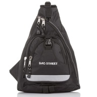 Čierna taška školského batohu na jedno rameno Street