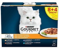 Gourmet CAT Perle Adult Mix príchutí Mokré jedlo v omáčke 12x85g (8+4 ZDARMA)