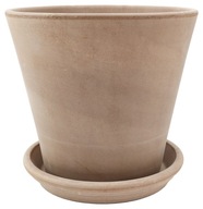Taliansky sivý keramický terakotový kvetináč, sopečná ETNA, D26cm Taliansky sivý keramický terakotový kvetináč, sopečná ETNA, D26cm