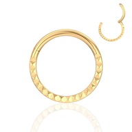 Titanium GOLD Clicker Ring PIERCING Helix 1.2/8 Titanium GOLD Clicker Ring PIERCING Helix 1.2/8