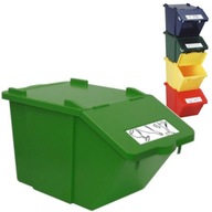Poschodová nádoba na triedenie odpadu - zelená
