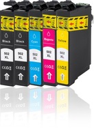 5x atramenty pre EPSON 502 XL XP-5100 WF-2800 WF-2860 5x atramenty pre EPSON 502 XL XP-5100 WF-2800 WF-2860