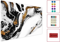 Magnetická tabuľa GOLD MARBLE 90x60 + sada