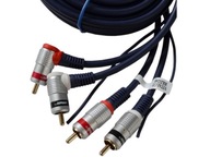 2x RCA - 2xRCA kábel pre auto audio 5m zosilňovač