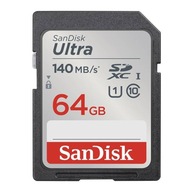 SANDISK ULTRA SDXC karta 64 GB 140 MB/s UHS-I U1
